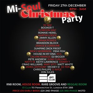 Christmas Party E1 Club London